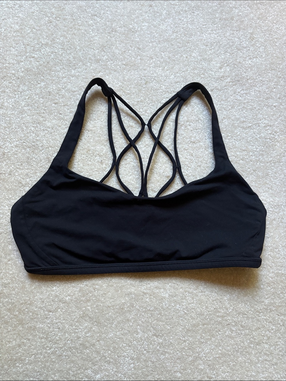 Lululemon Black Strappy Sports Bralette